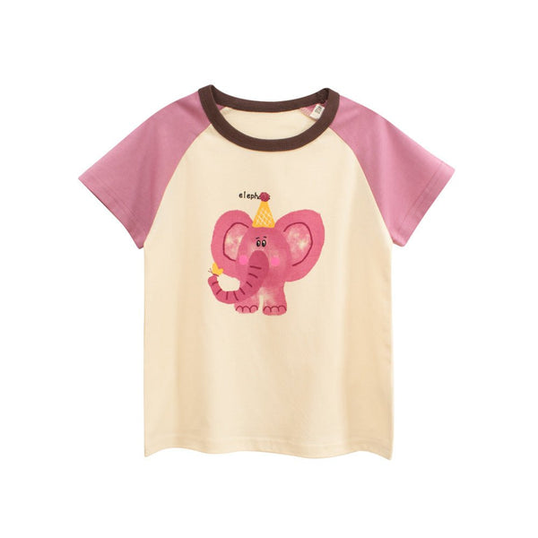 Toddler/Kid Girl Pink Elephant T-shirt
