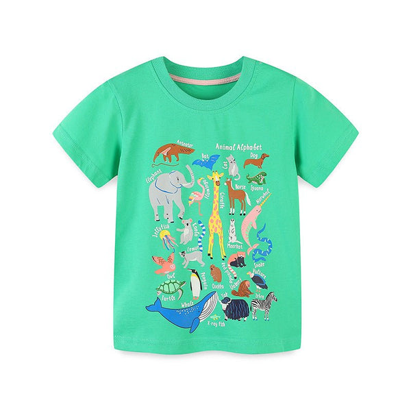 Toddler/Kid Wildlife Animal Design Green T-shirt