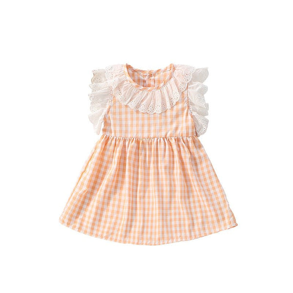 Toddler/Kid Girl's Yellow Plaid Summer Dress