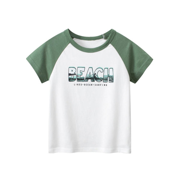 Toddler/Kid's Ocean Surfing Letter Print Design T-Shirt