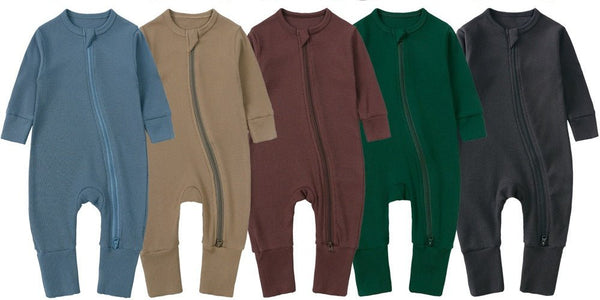 Baby's Long Sleeve Soft Cotton Jumpsuit (5 Colors)