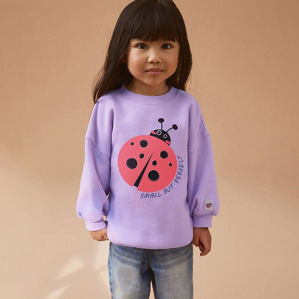 Toddler/Kid Girl's Cartoon Ladybug Print Design Sweatshirt