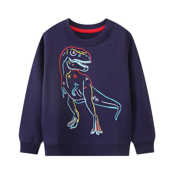 Toddler/Kid Boy Colorful Dinosaur Drawing Sweatshirt