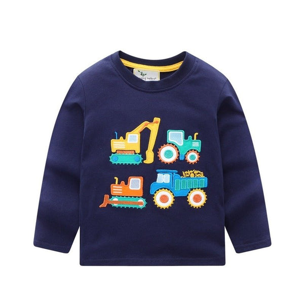 Toddler/Kid Boy Truck Pattern Long Sleeve Top