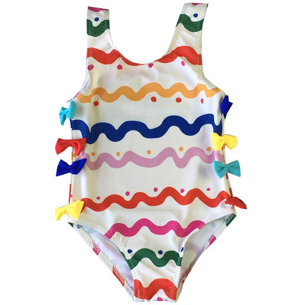 Summer Cute Rainbow Pattern Swimsuit for Girls