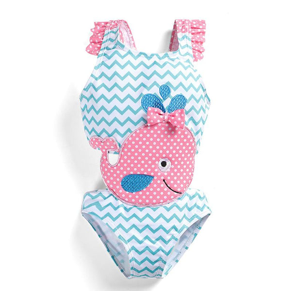 Baby/Toddler Girl's Cartoon Fish Swimwear