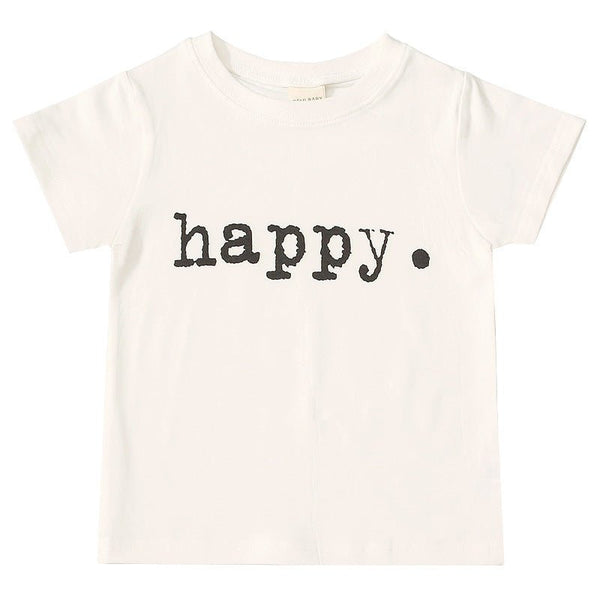 Baby/Toddler's Letter Print White Short-Sleeve T-shirt