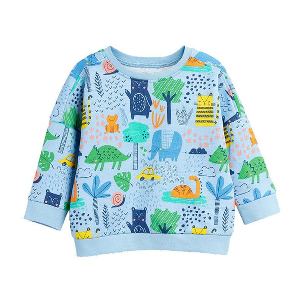 Toddler/Kid Boy's Blue Casual Sweatshirt