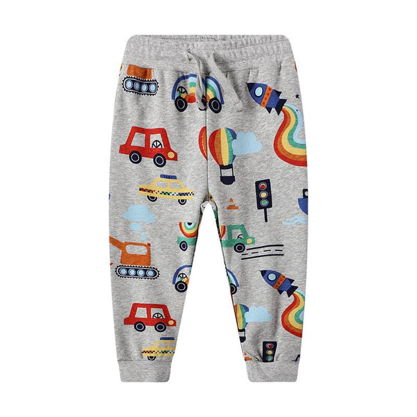 Toddler/Kid Boy Car Print Casual Pants
