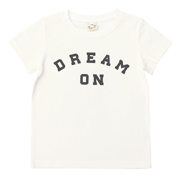 Baby/Toddler Boy's Letter Print White T-shirt
