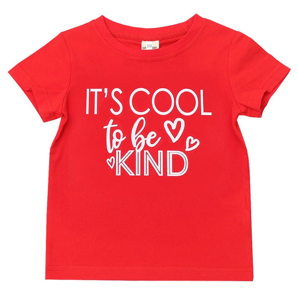 Baby/Toddler/Kid Girl's "It's Cool to be Kind" T-shirt (2 colors)