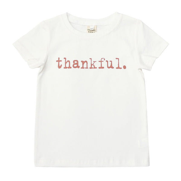 Baby/Toddler's "thankful" Letter Print T-shirt