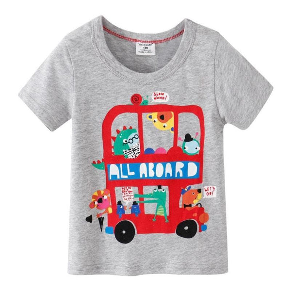 Premium Cotton Bus Print T-shirt
