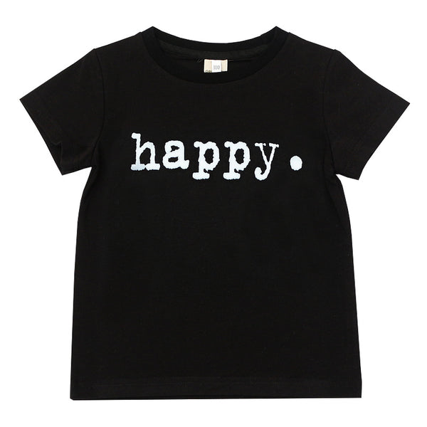 Toddler/Kid "Happy" & "Loved" Letter Print T-shirt