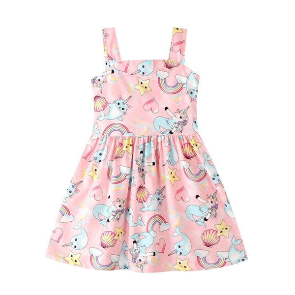 Unicorn Print Sweet Dress for Toddler/Kid Girls