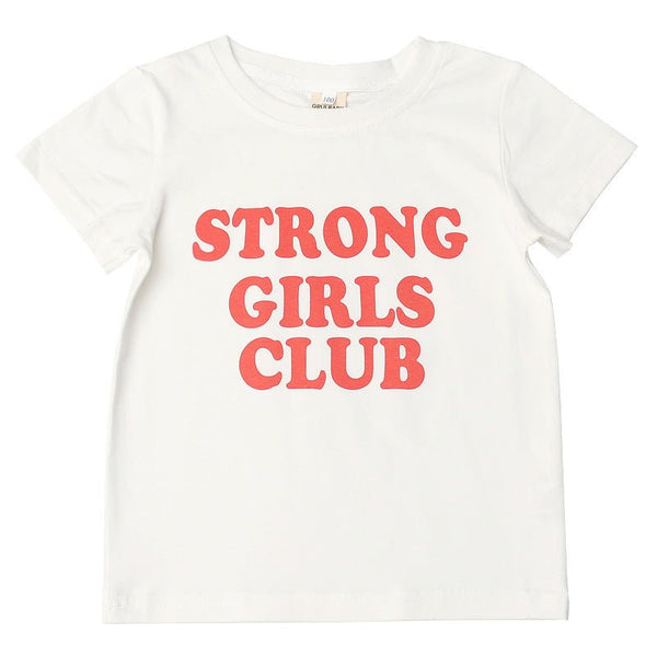 Baby/Toddler Girl's Letter Print White T-shirt