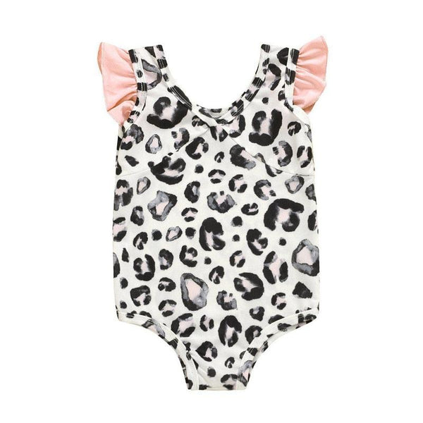 Girl’s Leopard Ruffled Swimsuit