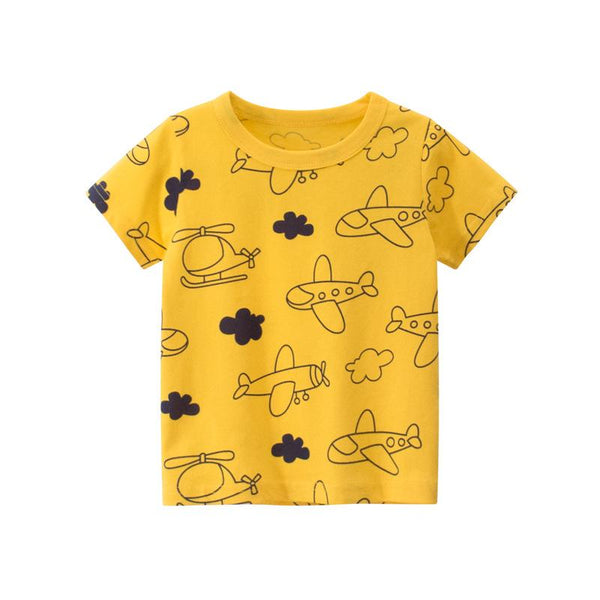 Toddler/Kid Planes Print Yellow T-shirt