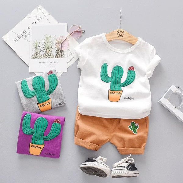 Baby/Toddler Cactus T-shirt and Shorts Set (3 colors)