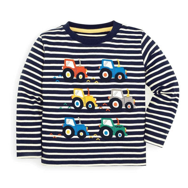 Premium Toddler Boys 'Little Truck' Pattern Fashion Tops