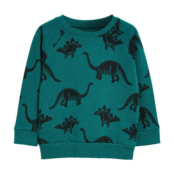Toddler Boy's Dinosaur Print Long Sleeve Sweatshirt