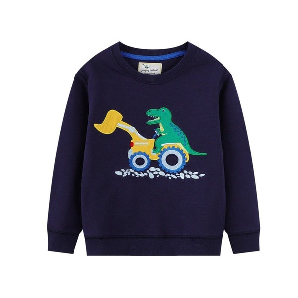 Toddler Cartoon Dinosaur Truck Sweatshirt