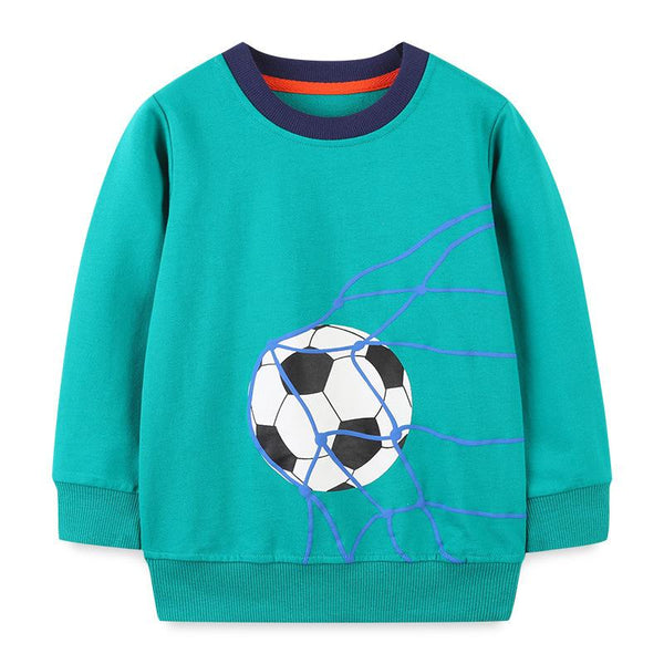 Toddler/Kid Boy Soccer Ball Print Sweatshirt