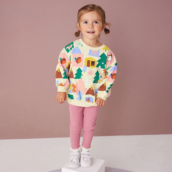 Toddler/Kid Girl's Long Sleeve Cute Sweatshirt