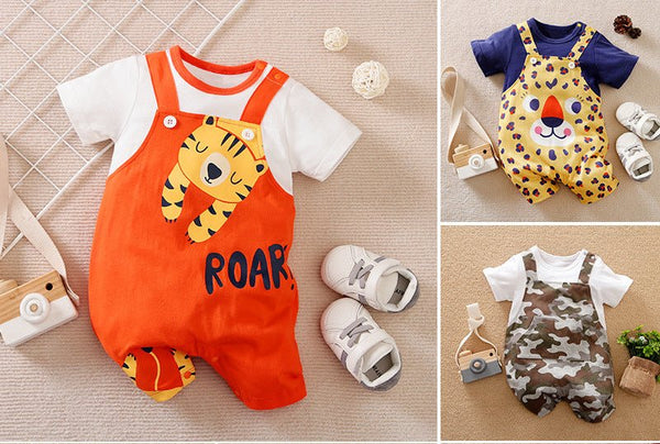 Baby Cartoon Prints Jumpsuit (10 Designs)