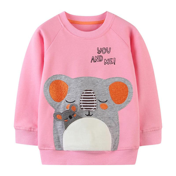 Toddler/Kid Girl's Casual Pink Sweatshirt