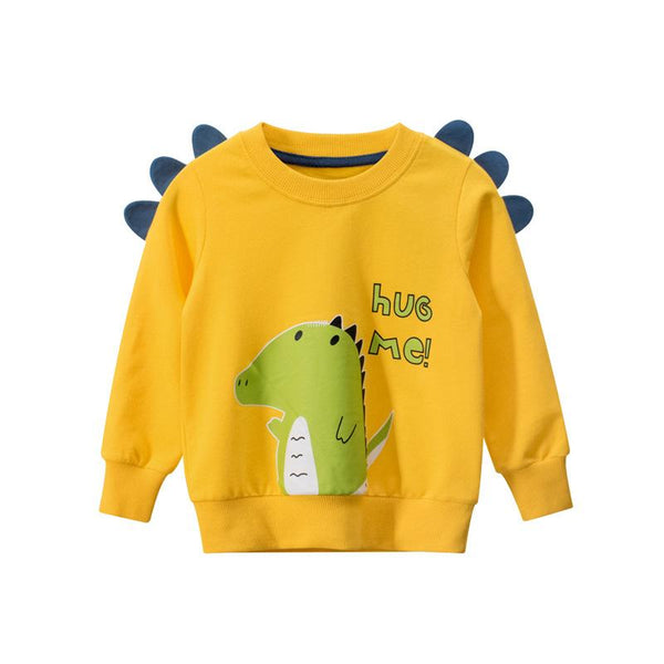 Toddler Boy's Yellow Dinosaur Sweatshirt
