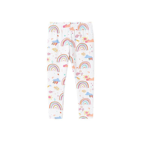 Toddler Girls Rainbow Pattern Cotton Leggings
