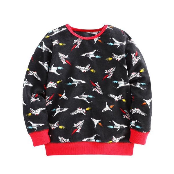 Toddler/Kid Airplanes/Dragons Print Long Sleeve Shirt