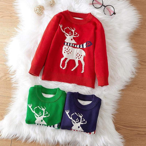 Toddler/Kid Christmas Sweet Deer Sweater (3 Colors)