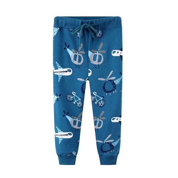 Toddler Boy's Airplane Print Casual Pants