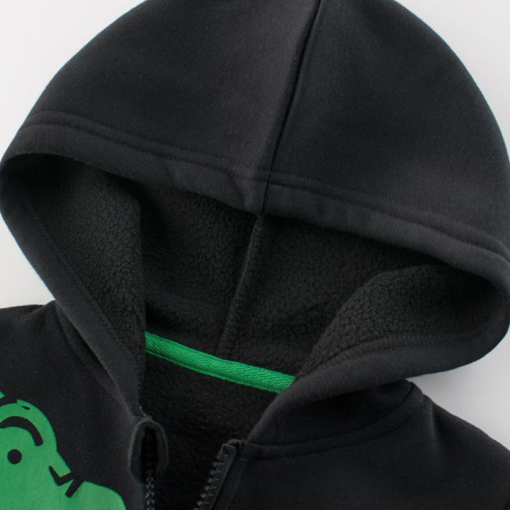 3D Cartoon Dinosaur Pattern Coat for Boys - Kidsyard Greenland