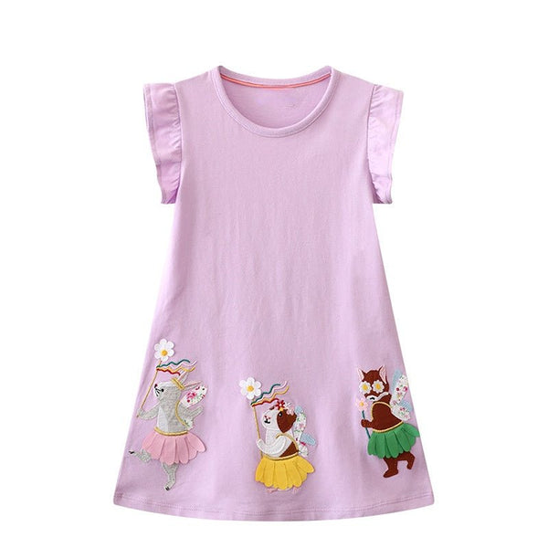 Summer Toddler/Kid Girl's Cartoon Dresses