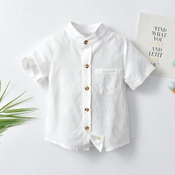White/Light Green Color Shirt for Baby/Toddler Boy