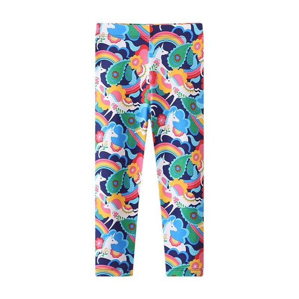 Toddler/Kid Girl's Colorful Floral, Rainbow, and Unicorn Prints Leggings