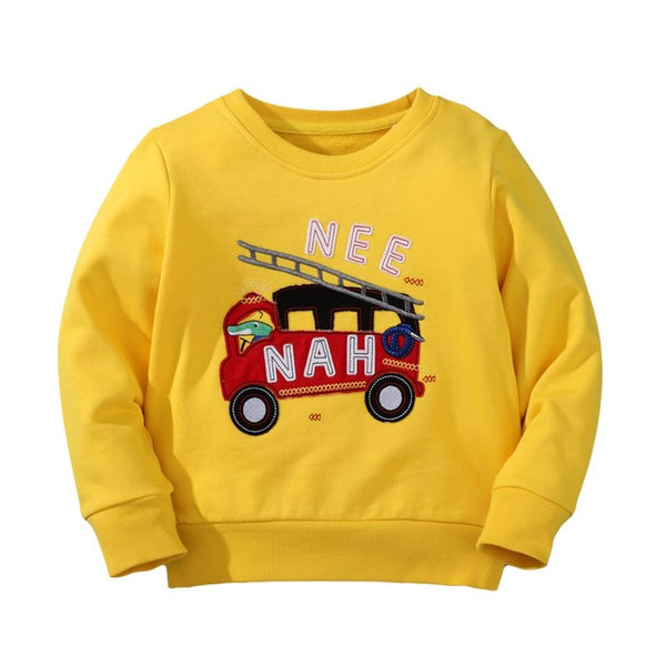 Little Boy's Yellow Cartoon Sweatshirt
