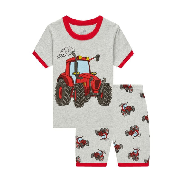 Toddler Boy's Short Sleeve Truck Print Pajama Set