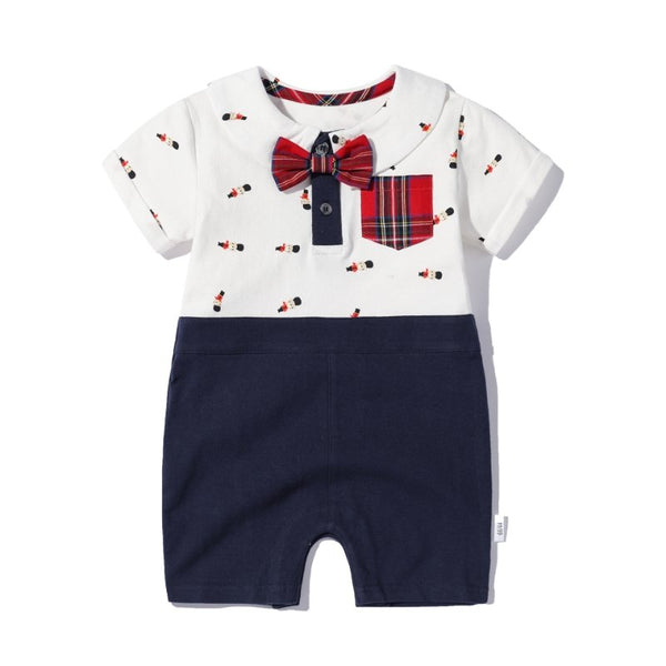 Baby's Bear Prints with Bowtie Jumpsuit