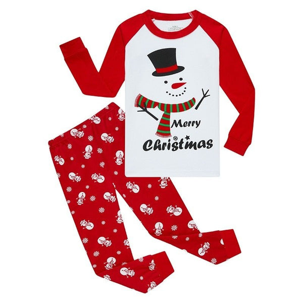 Toddler/Kid's Snowman Print T-shirt with Pants Pajama Set