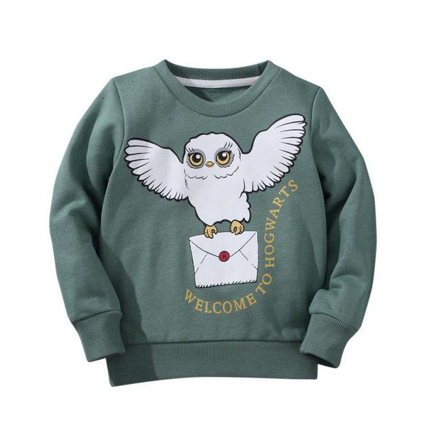 Unisex Casual Owl Print Sweatshirt