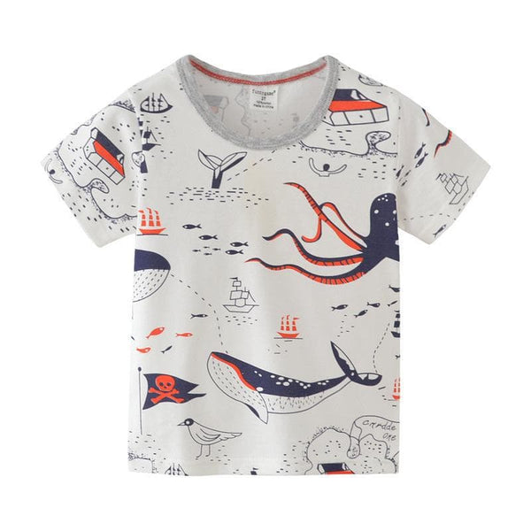 Toddler/Kid Boy Sea Life Design Casual T-shirt