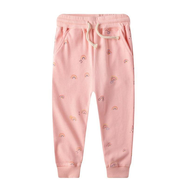 Pink Rainbow Pattern Pants for Toddler/Kid Girls