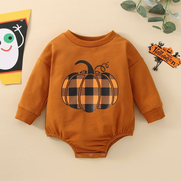 Baby Pumpkin Design Halloween Onesie