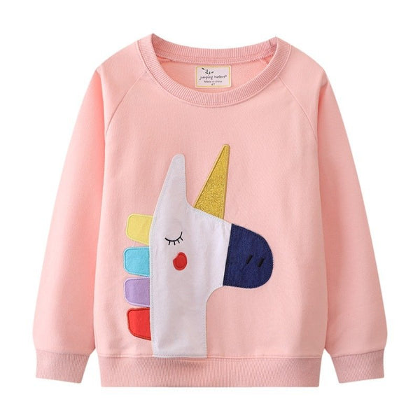 Toddler/Kid Girl's Unicorn Design Pink Sweatshirt