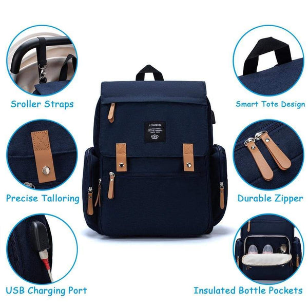 Multicolorful Diaper Bag Backpack Large Capacity