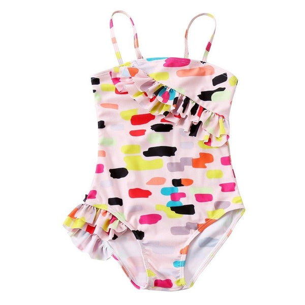 Colorful Print Swimsuit for Toddler/Kid Girls